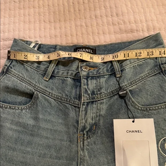 CHANEL Light blue Straight Women's Jeans - Picture 9 of 16